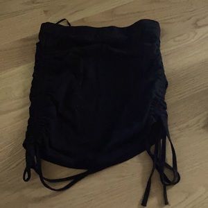 Black ruched skirt